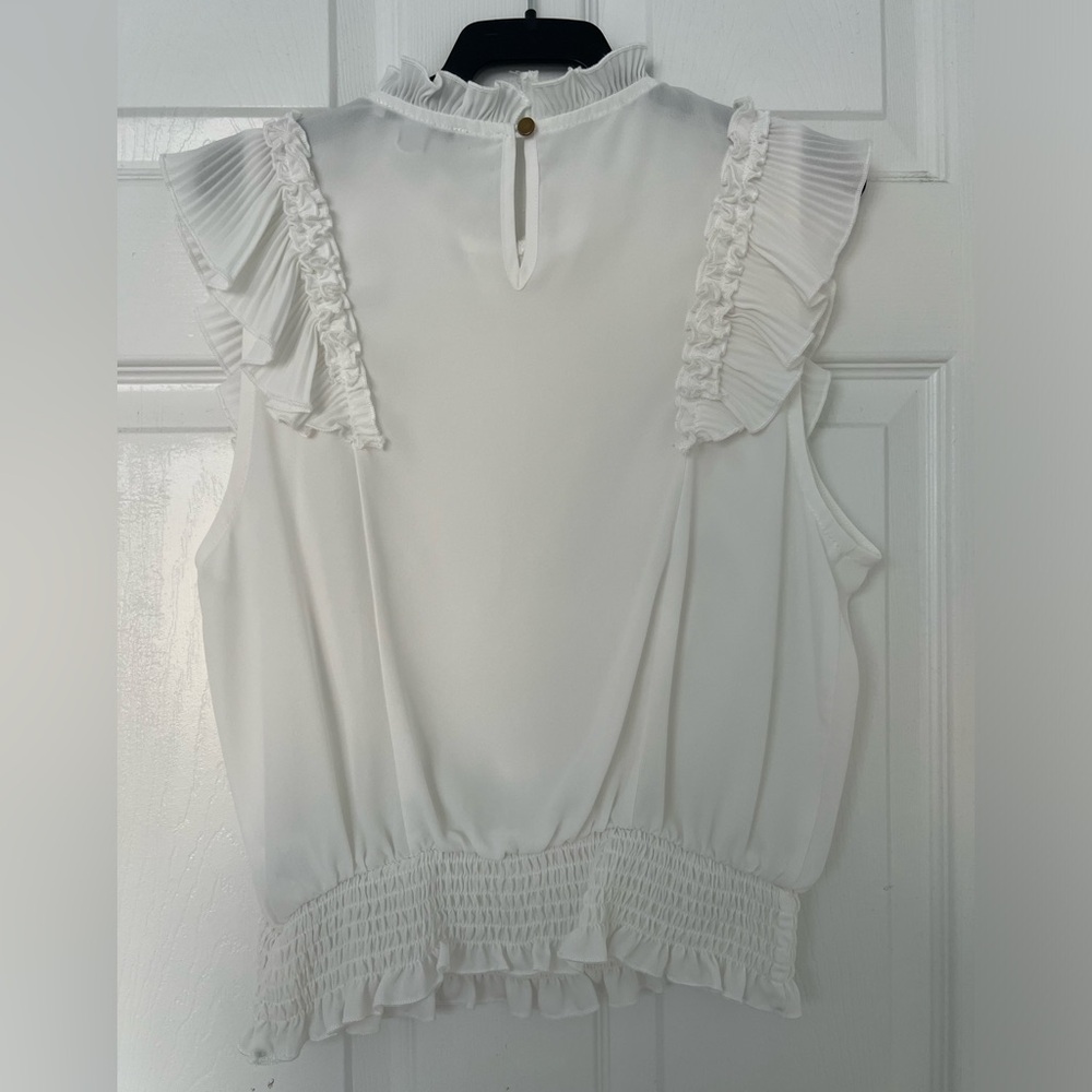 White Ruffle Blouse - Picture 2 of 2